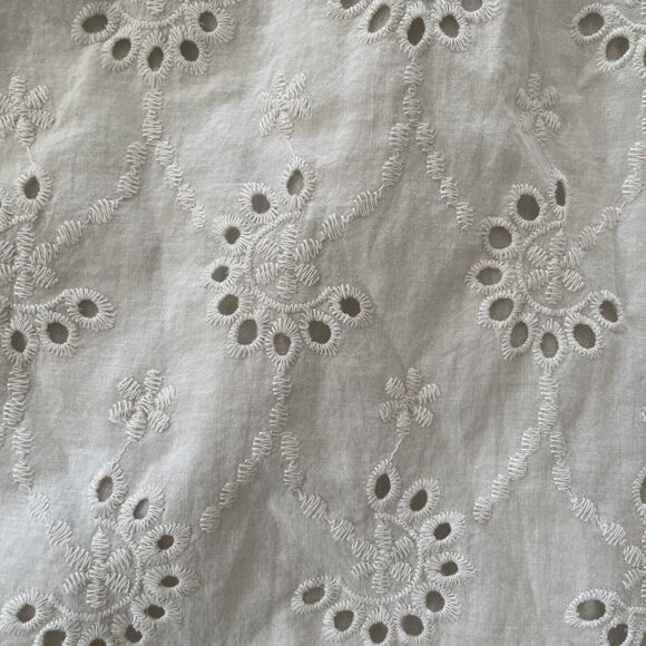 Valentina Naldi Off the Shoulder Dress NEW Sz L White Eyelet Lace Made in Italy - Picture 3 of 10